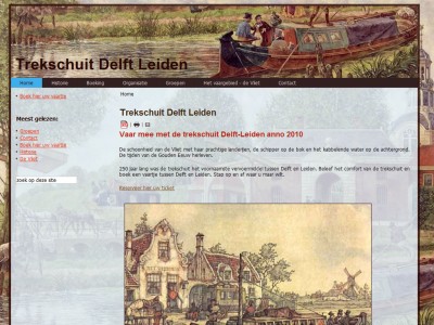 Website Trekschuit Delft Leiden door: Indysign Communicatie Amsterdam :: website, huisstijl, logo, briefpapier, presentatie