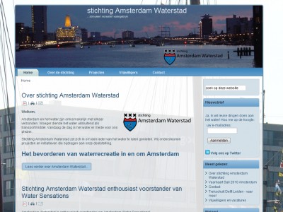 Website stichting Amsterdam Waterstad door: Indysign Communicatie Amsterdam :: website, huisstijl, logo, briefpapier, presentatie, businessplan